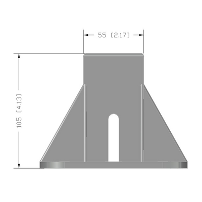 33-4590-1 MODULAR SOLUTIONS FOOT 45MM X 90MM (4)SIDED FOOT W/11MM FLOOR ANCHOR HOLES